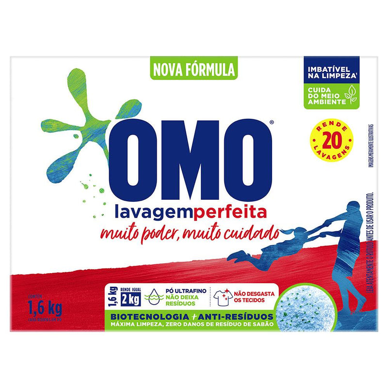 Kit 12cx Sabão Omo Em Pó - 800g  Lavagem Perfeita + Amaciante Downy Brisa de verão em galão 3 L