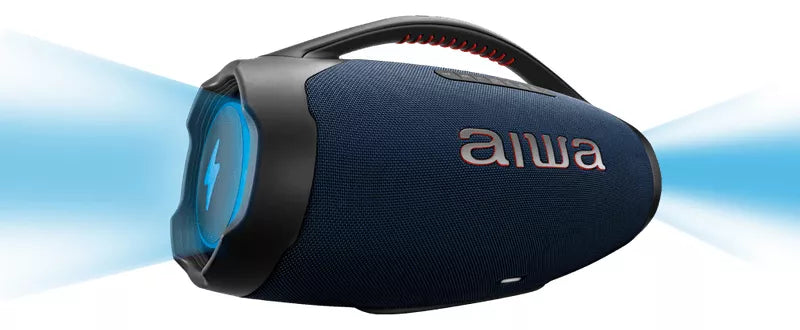 Caixa de Som Boombox Plus AIWA BBS-01-LBL 200W Bluetooth 30H IP66 USB RGB