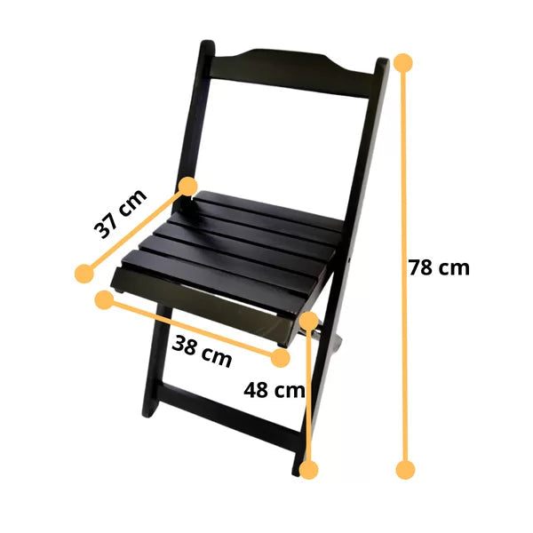 Conjunto Mesa Dobrável 70x70 4 Cadeiras Varias Cores Tradicional