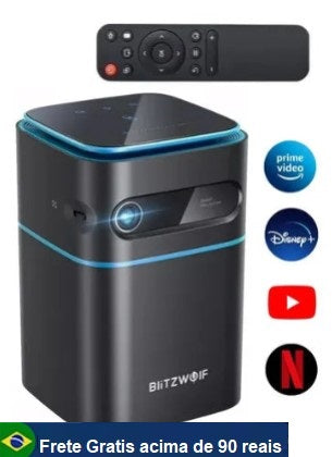 Blitzwolf Bw-vt2 Dlp Mini Projetor Wifi Android 9.0 Netflix