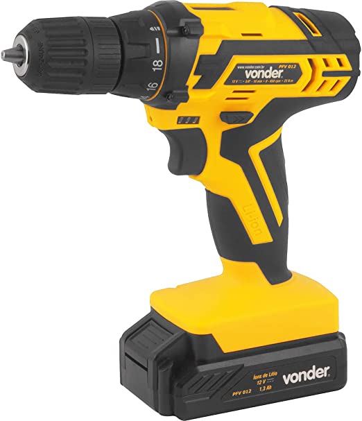 Vonder Parafusadeira/Furadeira Com Bateria Carregador Bivolt Automático Pfv 012 12 V